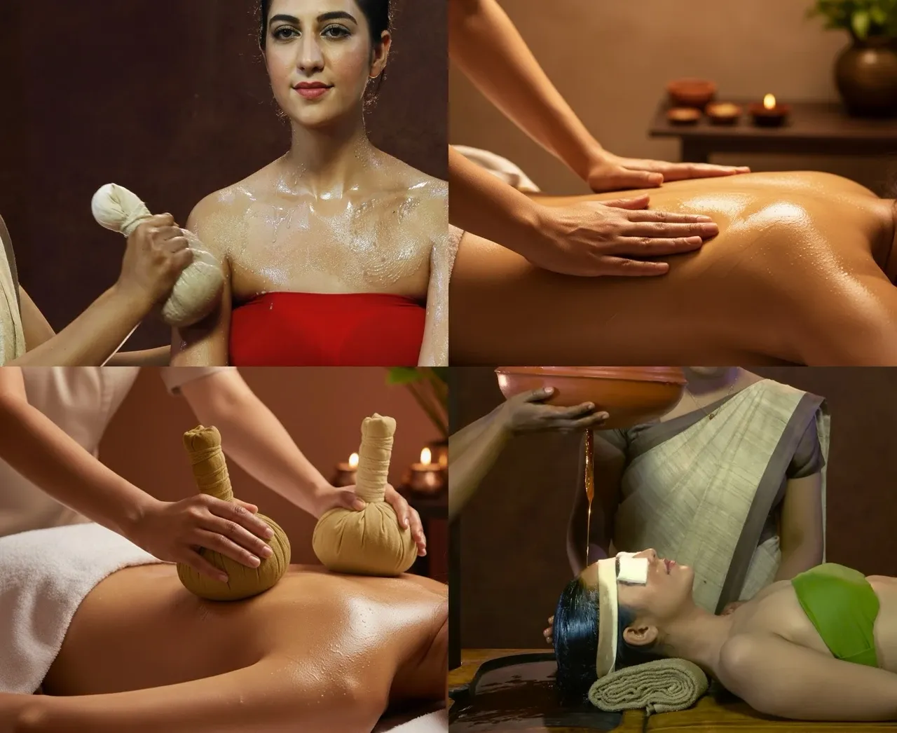 Niraamaya Ayurveda package: Navara Kizhi, oil massage, herbal compress Kizhi and Shirodhara
