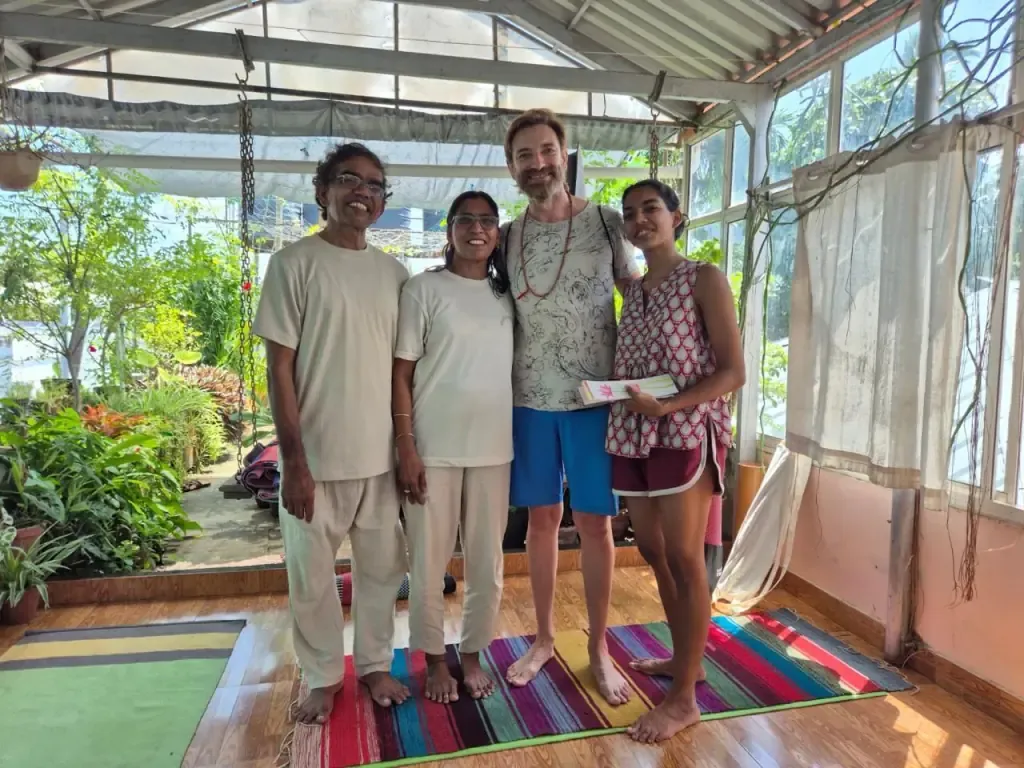 Ayurtheeram teachers standing with guests at the end of a course
